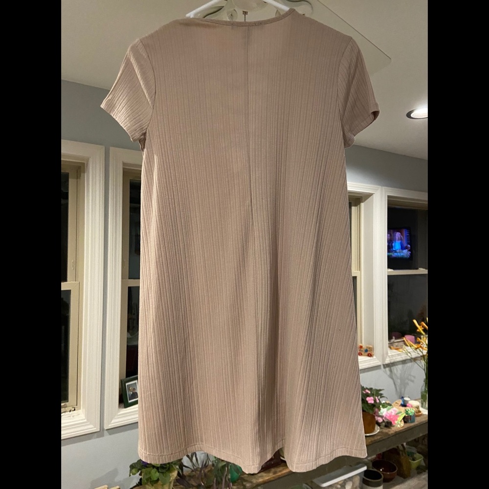 Short Lace Up Forever 21 Dress - Tan - Size S - Picture 7 of 7